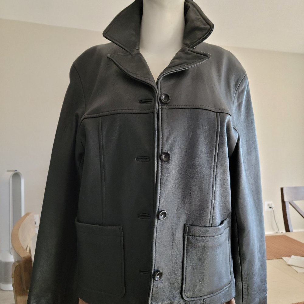 JONES NEW YORK LEATHER JACKET